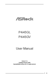 ASRock P4i45GV R5.0 User Manual