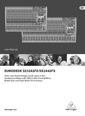 Behringer EURODESK SX2442FX Manual