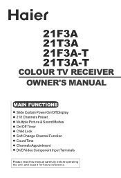 Haier 21F3A User Manual