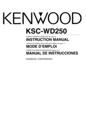 Kenwood WD250 Instruction Manual