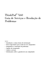 Lenovo ThinkPad X60s (Brazilian Portuguese) Service and Troubleshooting Guide