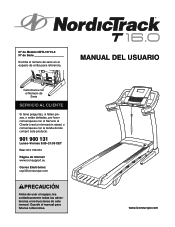 NordicTrack T16.0 Treadmill Spanish Manual