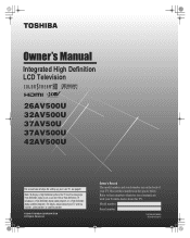 Toshiba 26AV500 Owner's Manual - English