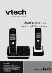Vtech Expandable Three Handset Cordless Phone System with Digital Answering System and Caller ID User Manual (DS6221-3 User Manual)