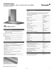 Thermador HMCB36WS Product Spec Sheet