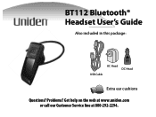 Uniden BT112APT English Owner's Manual