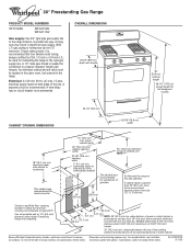 Whirlpool WFG111SVQ Dimension Guide