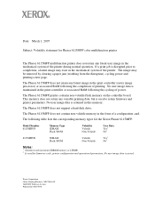 Xerox 6115MFP Phaser 6115MFP Statement of Volatility