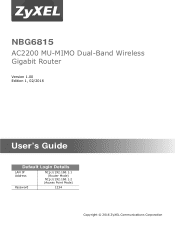 ZyXEL NBG6815 User Guide