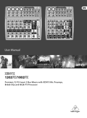 Behringer 1202FX Manual