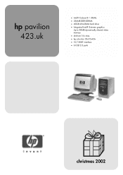 HP Pavilion 400 HP Pavilion Desktop PC - (English) 723.uk Product Datasheet and Product Specifications