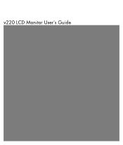 HP W2207 HP v220 LCD Monitor User's Guide