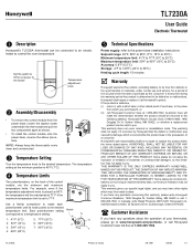 Honeywell TL7230A Owner's Manual