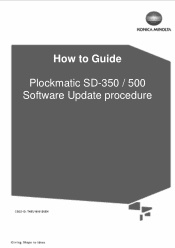 Konica Minolta AccurioPress 6272P Plockmatic SD-350/SD-500 Software Update Procedure