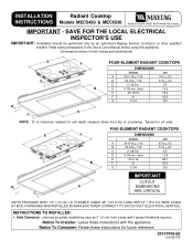 Maytag MEC5536BD Installation Instructions