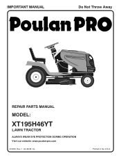 Poulan XT195H46YT User Manual