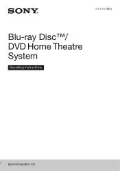 Sony BDV-N790W Operating Instructions