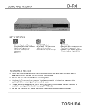 Toshiba D-R4 Printable Spec Sheet