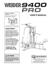 Weider Pro 9400 English Manual