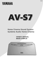 Yamaha AV-S7 Owner's Manual