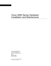 Cisco WS-X4424 Hardware Maintenance Manual