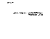 Epson BrightLink EB-760Wi Operation Guide - Epson Projector Content Manager