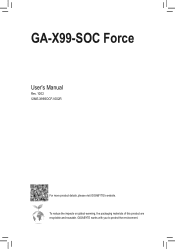 Gigabyte GA-X99-SOC Force User Manual