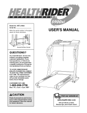 HealthRider S900xi Treadmill English Manual