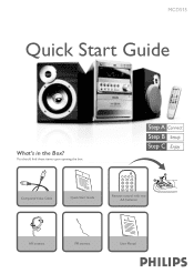 Philips MCD515 Quick start guide