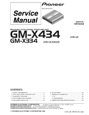 Pioneer GM-X334 Service Manual