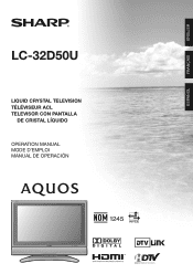 Sharp LC-32D50U LC-32D50U Operation Manual