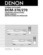 Denon DCM-370 Owners Manual