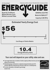 GE AJCQ06LCF Energy Guide
