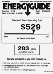 GE GP50T06AVR Energy Guide