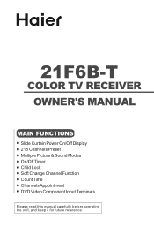 Haier 21F6B-T User Manual
