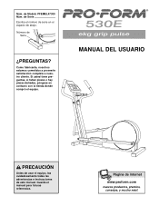 ProForm 530e Spanish Manual