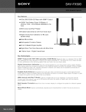 Sony DAV-FX500 Marketing Specifications