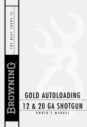Browning Gold 12 Owners Manual