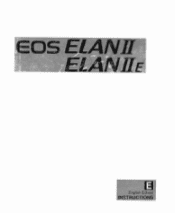 Canon EOS Elan II EOS ELAN II Instruction Manual