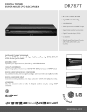 LG DR787T Specification (English)