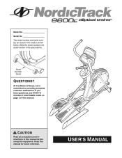 NordicTrack 9600 El Trainr Elliptical Uk Manual