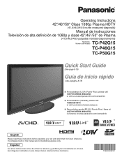 Panasonic TC-P50G15 42' Plasma Tv - Spanish