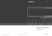 Sony DAV-LF1H Operating Instructions