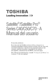 Toshiba Satellite C40-ASP4189FM User's Guide for Satellite/Satellite Pro C40/C50/C70 - A Series  (Spanish) (Español)