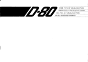 Yamaha D-80 Owner's Manual (image)