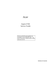 Acer Aspire E700 Aspire E700 Service Guide