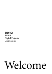 BenQ SH910 Cinema Projector SH910 User Manual