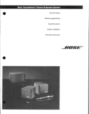 Bose Acoustimass 3 Series III Owner's guide