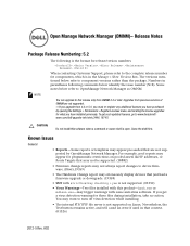 Dell PowerConnect OpenManage Network Manager Release Notes 5.2