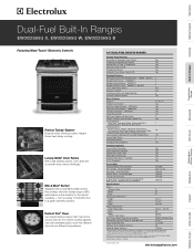 Electrolux EW30DS65GS Product Specifications Sheet (English)